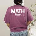 TeeArt Math Mathematics Queen Math Teacher Women's Comfort Colors T-Shirt Back Print Berry