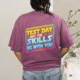Testing Day Test Day May The Skills Be With You Teacher Women's Comfort Colors T-Shirt Back Print Berry Testing Day Test Day May The Skills Be With You Teacher Women's Comfort Colors T-Shirt Back Print Berry