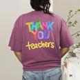 Thank You Teacher Appreciation Graduation Men Women Girls Kids Women's Comfort Colors T-Shirt Back Print Berry