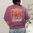 Thankful For My Kindergarten Turkeys Thanksgiving Teacher Women's Comfort Colors T-Shirt Back Print Berry Thankful For My Kindergarten Turkeys Thanksgiving Teacher Women's Comfort Colors T-Shirt Back Print Berry