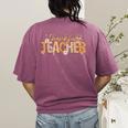 Thankful Teacher Autumn Fall Teacher Thanksgiving Youth Women's Comfort Colors T-Shirt Back Print Berry Thankful Teacher Autumn Fall Teacher Thanksgiving Youth Women's Comfort Colors T-Shirt Back Print Berry
