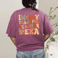 In My Thankful Teacher Era Cute Groovy Thanksgiving Teacher Women's Comfort Colors T-Shirt Back Print Berry In My Thankful Teacher Era Cute Groovy Thanksgiving Teacher Women's Comfort Colors T-Shirt Back Print Berry