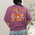 Thankful Teacher Retro Groovy Thanksgiving Fall Women Men Women's Comfort Colors T-Shirt Back Print Berry Thankful Teacher Retro Groovy Thanksgiving Fall Women Men Women's Comfort Colors T-Shirt Back Print Berry