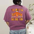 Thankful Teacher's Aide Thanksgiving Autumn Fall Women Men Women's Comfort Colors T-Shirt Back Print Berry
