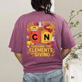 Thanksgiving 67 Meme Science Teacher Periodic Table Women Women's Comfort Colors T-Shirt Back Print Berry