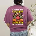 Thanksgiving I Teach Coolest Turkeys Teacher Fall Women Men Women's Comfort Colors T-Shirt Back Print Berry Thanksgiving I Teach Coolest Turkeys Teacher Fall Women Men Women's Comfort Colors T-Shirt Back Print Berry