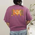 Thanksgiving Turkey Teach Thankful Teacher Girly Bow Women Women's Comfort Colors T-Shirt Back Print Berry Thanksgiving Turkey Teach Thankful Teacher Girly Bow Women Women's Comfort Colors T-Shirt Back Print Berry