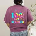 Tie Dye Happy 100th Day Of School Teacher Student 100 Days Women's Comfort Colors T-Shirt Back Print Berry Tie Dye Happy 100th Day Of School Teacher Student 100 Days Women's Comfort Colors T-Shirt Back Print Berry