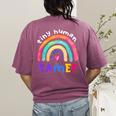 Tiny Human Tamer Watercolor Rainbow Daycare Teacher Women's Comfort Colors T-Shirt Back Print Berry Tiny Human Tamer Watercolor Rainbow Daycare Teacher Women's Comfort Colors T-Shirt Back Print Berry