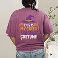 This Is My Tired Teacher Costume Halloween Premium Tri-Blend Women's Comfort Colors T-Shirt Back Print Berry