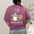 TK Boo Crew Retro Groovy Halloween Floral Ghost TK Teacher Men Women Kids Women's Comfort Colors T-Shirt Back Print Berry TK Boo Crew Retro Groovy Halloween Floral Ghost TK Teacher Men Women Kids Women's Comfort Colors T-Shirt Back Print Berry