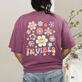 TK Vibes Back To School TK Girl Kid TK Team TK Teacher Women Women's Comfort Colors T-Shirt Back Print Berry
