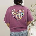 TK Vibes Back To School TK Kid Girl TK Team TK Teacher Women Women's Comfort Colors T-Shirt Back Print Berry