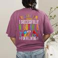 Toddler Negotiator Preschool Teacher Humor Babysitters Women's Comfort Colors T-Shirt Back Print Berry
