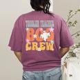 Toddler Teacher Boo Crew Ghost Groovy Halloween For Women Women's Comfort Colors T-Shirt Back Print Berry
