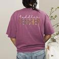 Toddler Teacher Leopard Appreciation For Women For Work Women's Comfort Colors T-Shirt Back Print Berry Toddler Teacher Leopard Appreciation For Women For Work Women's Comfort Colors T-Shirt Back Print Berry