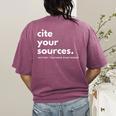 History Teacher Cite Your Sources Women's Comfort Colors T-Shirt Back Print Berry History Teacher Cite Your Sources Women's Comfort Colors T-Shirt Back Print Berry
