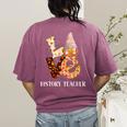 History Teacher Love Autumn Fall Gnome For Teachers For Men Women Women's Comfort Colors T-Shirt Back Print Berry History Teacher Love Autumn Fall Gnome For Teachers For Men Women Women's Comfort Colors T-Shirt Back Print Berry