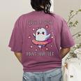 Trick Or Treat Point Your Feet Halloween Ghost Dance Teacher Women's Comfort Colors T-Shirt Back Print Berry