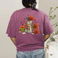 Turkey Reading Books Fall Thanksgiving Teacher Librarian Women's Comfort Colors T-Shirt Back Print Berry Turkey Reading Books Fall Thanksgiving Teacher Librarian Women's Comfort Colors T-Shirt Back Print Berry