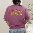 Turkey Reading Books Fall Thanksgiving Teacher Student Women's Comfort Colors T-Shirt Back Print Berry Turkey Reading Books Fall Thanksgiving Teacher Student Women's Comfort Colors T-Shirt Back Print Berry