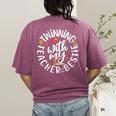 Twin Day For Spirit Week Teacher Bestie Matching Women's Comfort Colors T-Shirt Back Print Berry Twin Day For Spirit Week Teacher Bestie Matching Women's Comfort Colors T-Shirt Back Print Berry