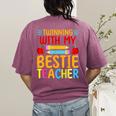 Twinning With My Bestie Teacher Boy Spirit Week Twin Day Women's Comfort Colors T-Shirt Back Print Berry Twinning With My Bestie Teacher Boy Spirit Week Twin Day Women's Comfort Colors T-Shirt Back Print Berry