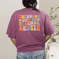 Twinning With My Teacher Bestie Twin Day Matching For Men Women Kids Women's Comfort Colors T-Shirt Back Print Berry Twinning With My Teacher Bestie Twin Day Matching For Men Women Kids Women's Comfort Colors T-Shirt Back Print Berry