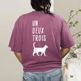 Un Deux Trois Cat Shirt French Teacher Women's Comfort Colors T-Shirt Back Print Berry Un Deux Trois Cat Shirt French Teacher Women's Comfort Colors T-Shirt Back Print Berry