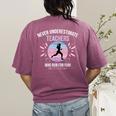 Never Underestimate Teachers Who Runs For Fun Women's Comfort Colors T-Shirt Back Print Berry Never Underestimate Teachers Who Runs For Fun Women's Comfort Colors T-Shirt Back Print Berry