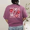 Valentine You Are Loved Worthy Enough Candy Heart Teacher For Men Women Girls Kids Women's Comfort Colors T-Shirt Back Print Berry