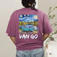 Van Go Retro Vanlife Art Teacher Women's Comfort Colors T-Shirt Back Print Berry