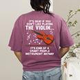Violin Player Costume For Men Women Violin Teacher Violinist Women's Comfort Colors T-Shirt Back Print Berry Violin Player Costume For Men Women Violin Teacher Violinist Women's Comfort Colors T-Shirt Back Print Berry