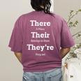 Vocabulary Police Their There They'Re English Teacher Women's Comfort Colors T-Shirt Back Print Berry Vocabulary Police Their There They'Re English Teacher Women's Comfort Colors T-Shirt Back Print Berry