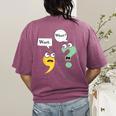 Wait What English Teacher Grammar Police Grammarian Women's Comfort Colors T-Shirt Back Print Berry Wait What English Teacher Grammar Police Grammarian Women's Comfort Colors T-Shirt Back Print Berry