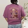Weird Teachers Build Character Skeleton Book Halloween Women Women's Comfort Colors T-Shirt Back Print Berry