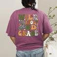 Wild About 2nd Grade Teacher Student First Day Of School Women's Comfort Colors T-Shirt Back Print Berry