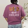 Wild About Kindergarten Teacher Leopard Print Women's Comfort Colors T-Shirt Back Print Berry Wild About Kindergarten Teacher Leopard Print Women's Comfort Colors T-Shirt Back Print Berry