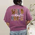 Wild About Pre-K Teacher Student First Day Of Kindergarten Women's Comfort Colors T-Shirt Back Print Berry
