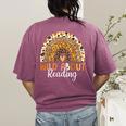 Wild About Reading Teacher Back To School Leopard Rainbow Women's Comfort Colors T-Shirt Back Print Berry Wild About Reading Teacher Back To School Leopard Rainbow Women's Comfort Colors T-Shirt Back Print Berry