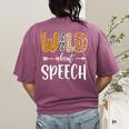 Wild About Speech SLP Leopard Teacher Back To School Kids Women's Comfort Colors T-Shirt Back Print Berry Wild About Speech SLP Leopard Teacher Back To School Kids Women's Comfort Colors T-Shirt Back Print Berry