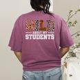 Wild About My Students Shirt Animals Teacher Women's Comfort Colors T-Shirt Back Print Berry