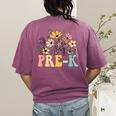 Wildflower Pre-K Preschool Team Floral Teacher Girls Women's Comfort Colors T-Shirt Back Print Berry Wildflower Pre-K Preschool Team Floral Teacher Girls Women's Comfort Colors T-Shirt Back Print Berry