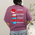 I Will Drink Coffee Here Or There Teacher Teaching Women's Comfort Colors T-Shirt Back Print Berry I Will Drink Coffee Here Or There Teacher Teaching Women's Comfort Colors T-Shirt Back Print Berry