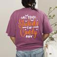 Will Trade Students For Candy Halloween Costume Teacher Women's Comfort Colors T-Shirt Back Print Berry Will Trade Students For Candy Halloween Costume Teacher Women's Comfort Colors T-Shirt Back Print Berry