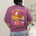 Will Trade Students For Candy Teacher Halloween Women's Comfort Colors T-Shirt Back Print Berry