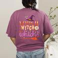 Which Witch Is Which Halloween English Teacher Women's Comfort Colors T-Shirt Back Print Berry Which Witch Is Which Halloween English Teacher Women's Comfort Colors T-Shirt Back Print Berry