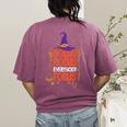 Witchy Halloween Hocus Pocus Everybody Focus Teacher Pumpkin Women's Comfort Colors T-Shirt Back Print Berry Witchy Halloween Hocus Pocus Everybody Focus Teacher Pumpkin Women's Comfort Colors T-Shirt Back Print Berry