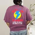 Wonder Teacher Costume Shirt Teacher Halloween Costume Tee Women's Comfort Colors T-Shirt Back Print Berry