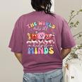 The World Needs All Kinds Of Minds Special Education Teacher Women's Comfort Colors T-Shirt Back Print Berry The World Needs All Kinds Of Minds Special Education Teacher Women's Comfort Colors T-Shirt Back Print Berry